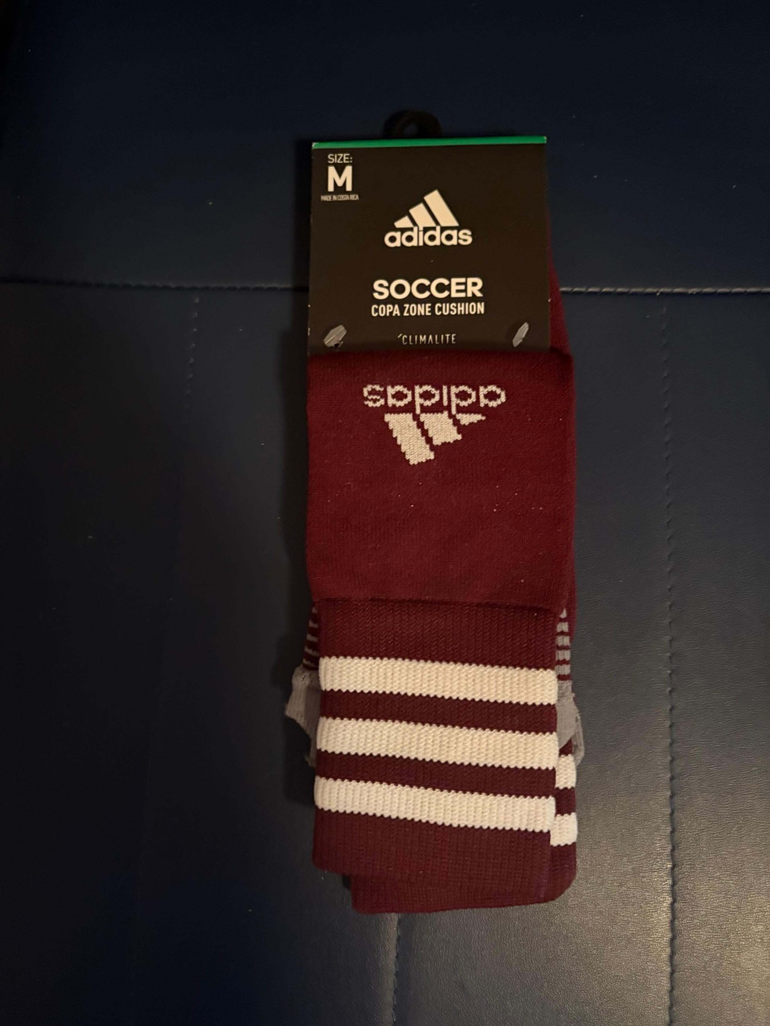 adidas new with tags clima soccer socks medium maroon