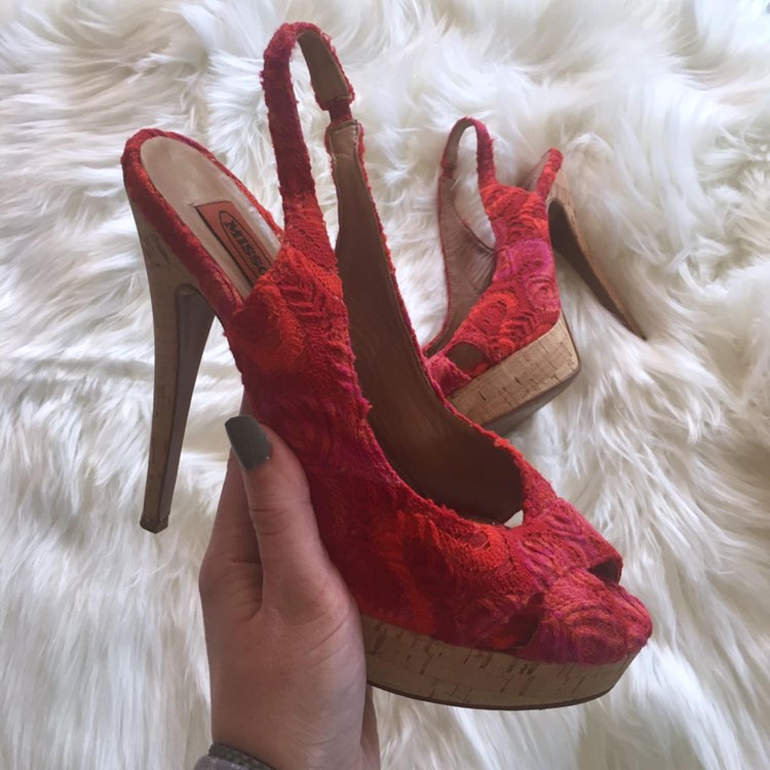 Missoni Crochet Cork Platform Heels