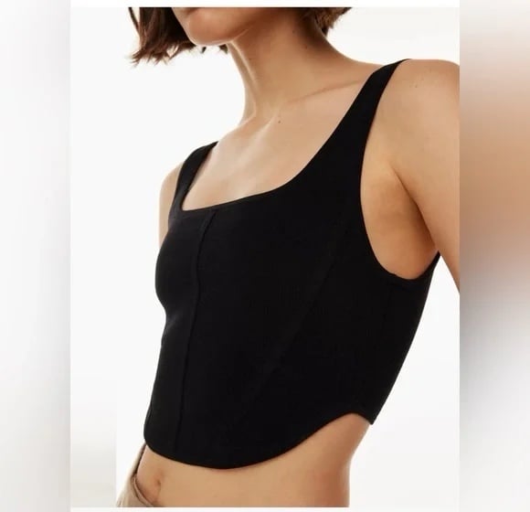 Babaton Sculpt Knit Bustier Tank black