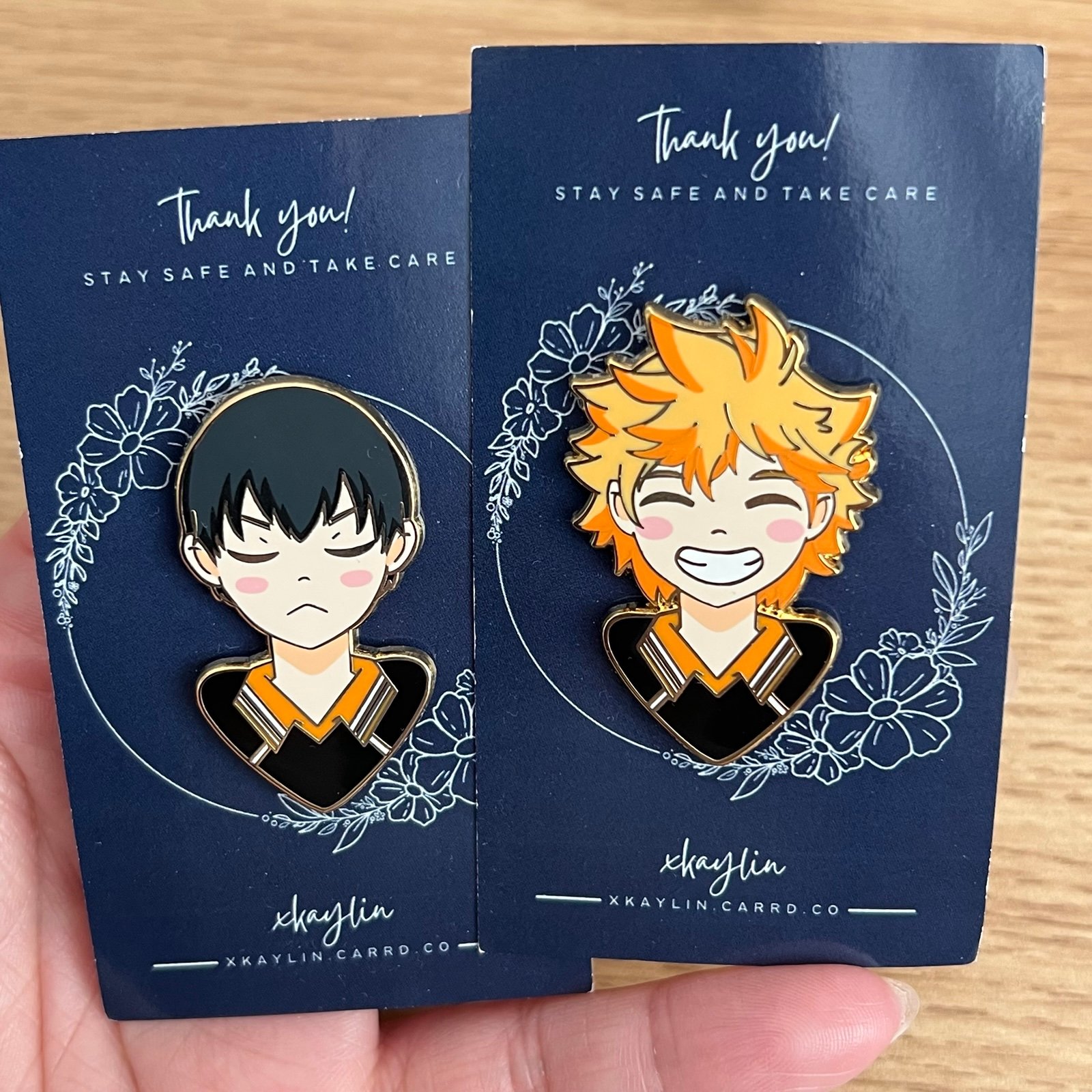 Haikyuu Hinata and Kageyama Fantasy Volleyball Pin