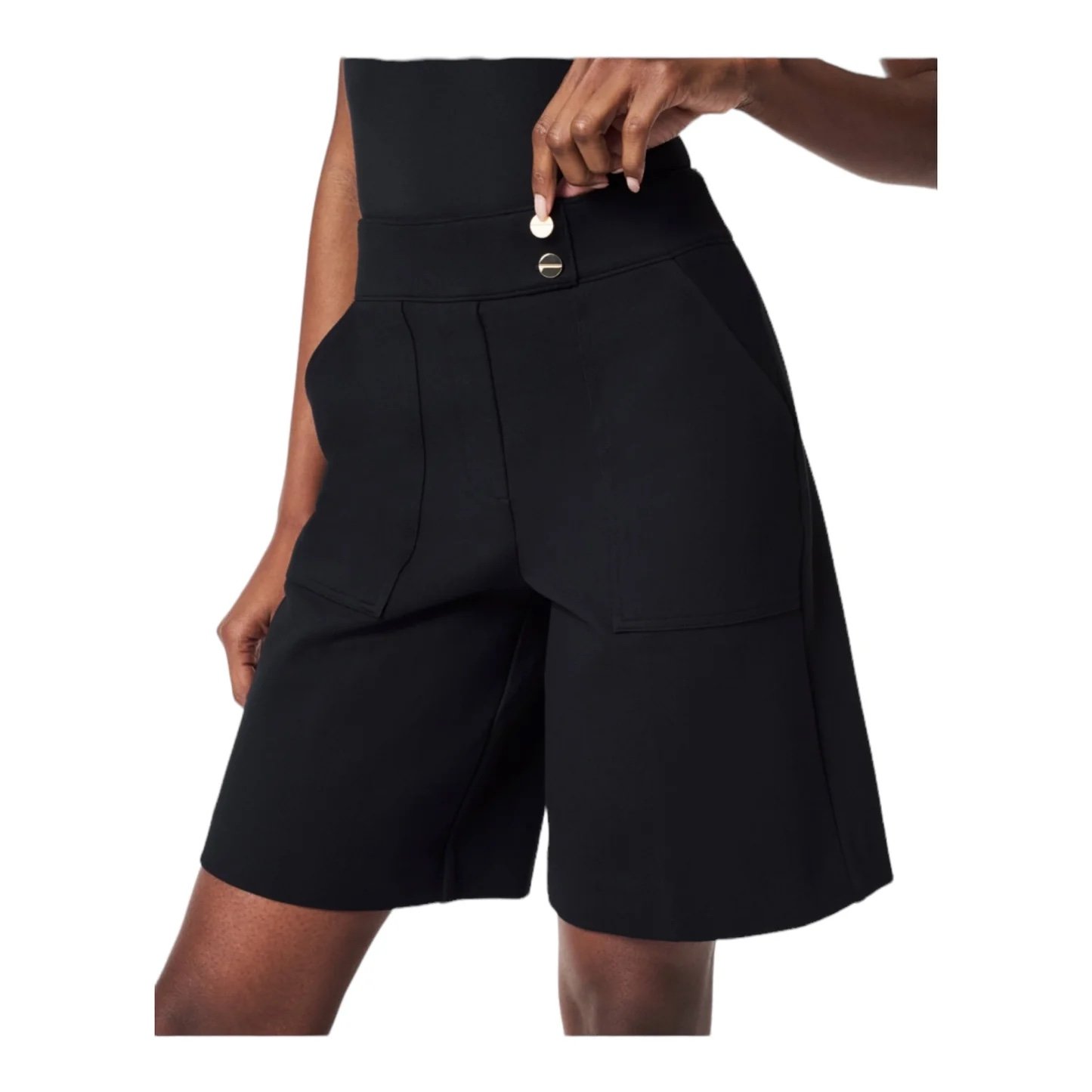 Spanx Ponte Button Tab Shorts - Size 1X