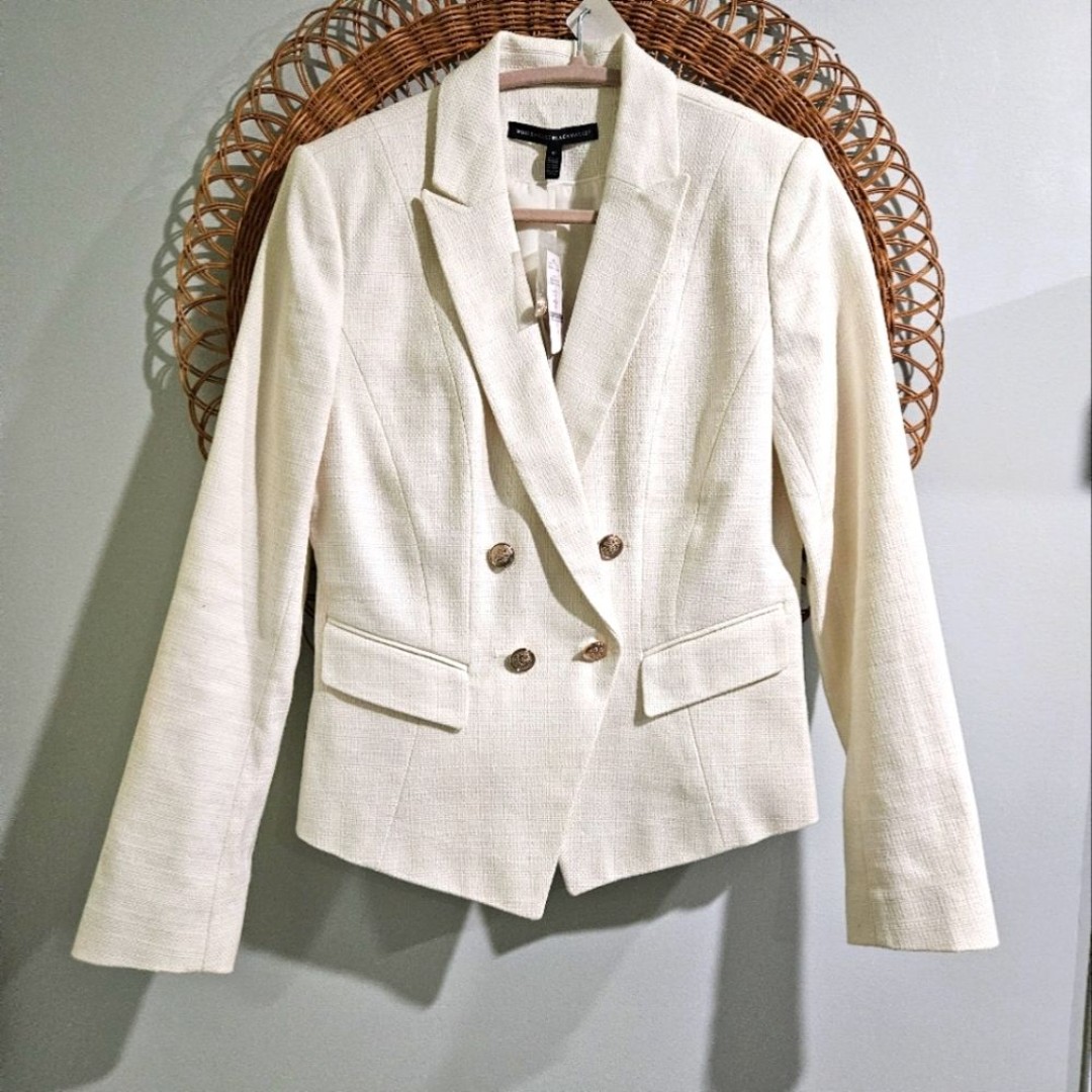 Nwt White House Black Market Tweed Blazer size 6