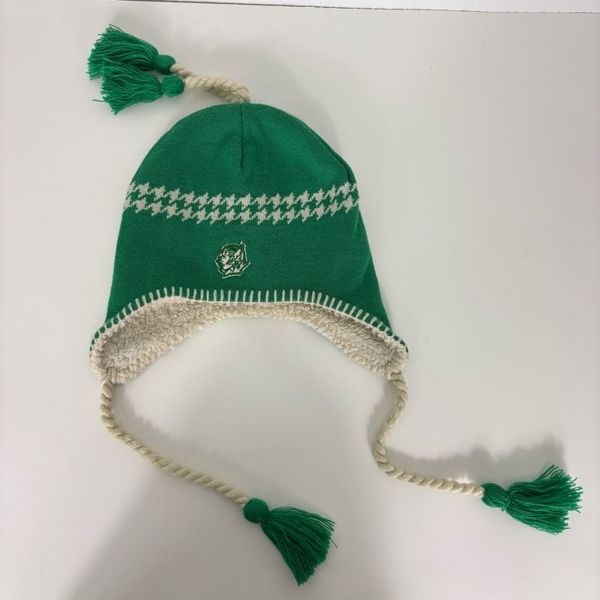 Green Fighting Sioux Fleece Lined Winter Ski Hat Unisex