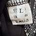 NWT Black Sheer Rhinestone Embellished Bodysuit Sz Lg