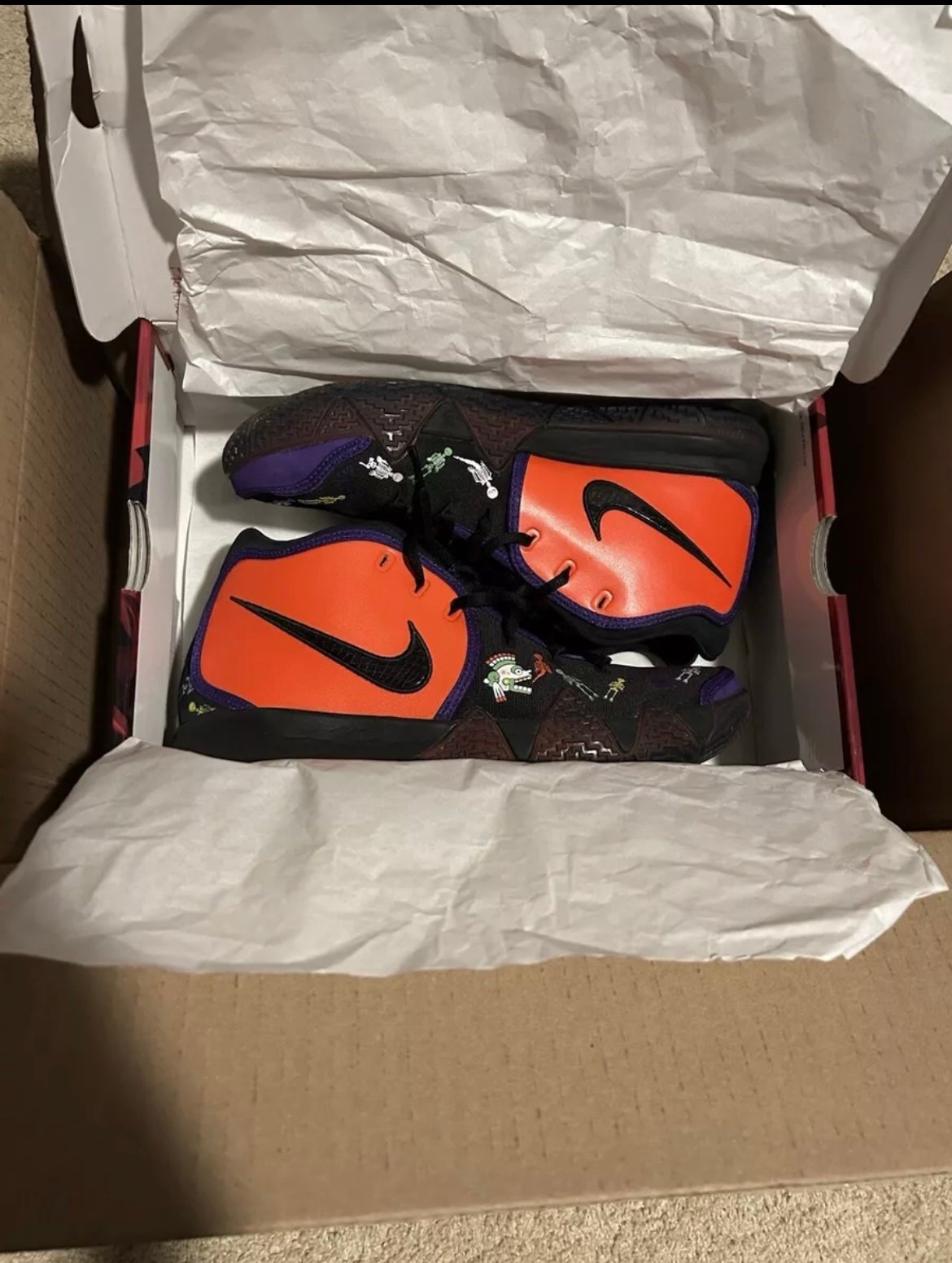 Size 10 Kyrie 4 PE Day Of The Dead *TRIED ON* * With Box* *Retail 200*