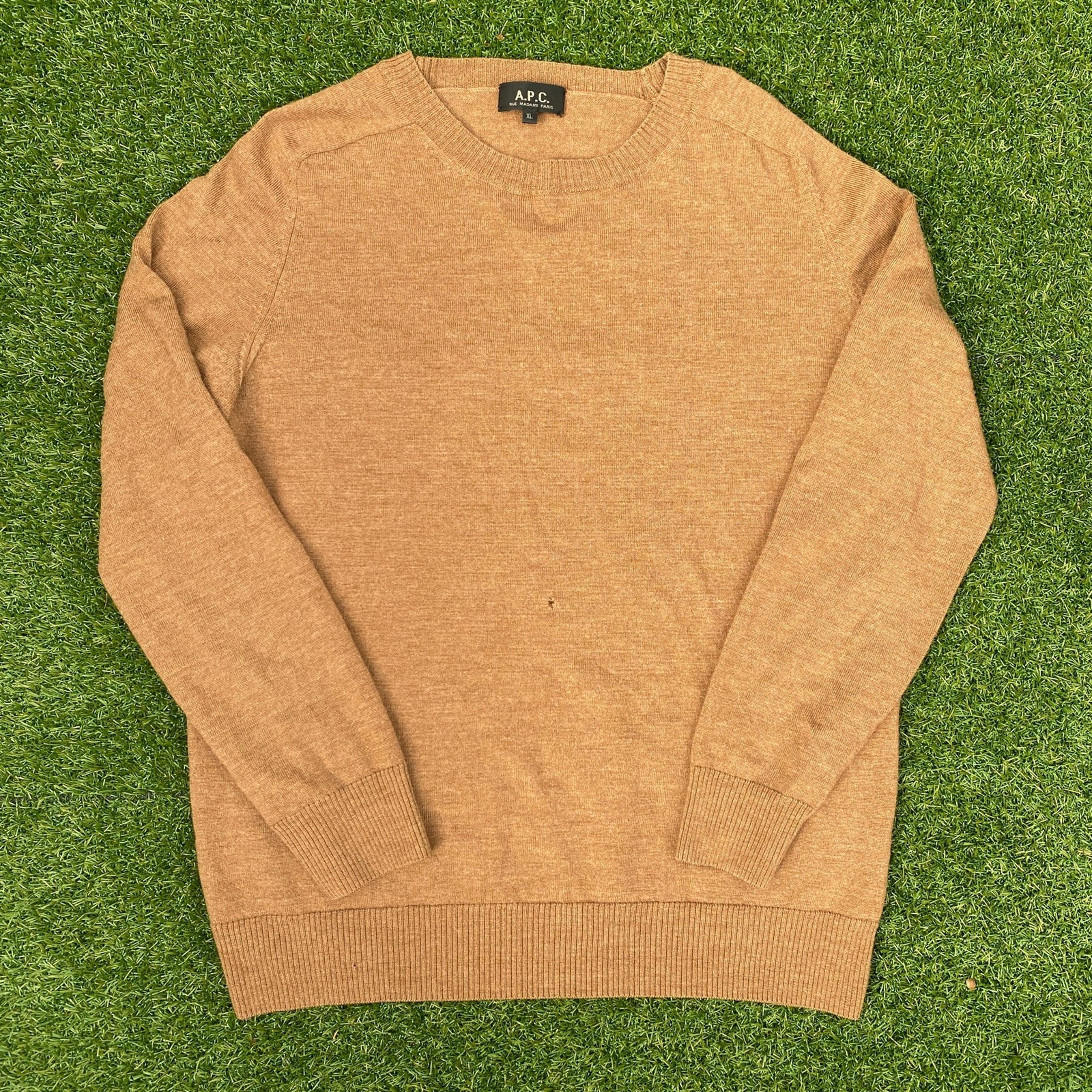 A.P.C. Men's Tan Wool Sweater