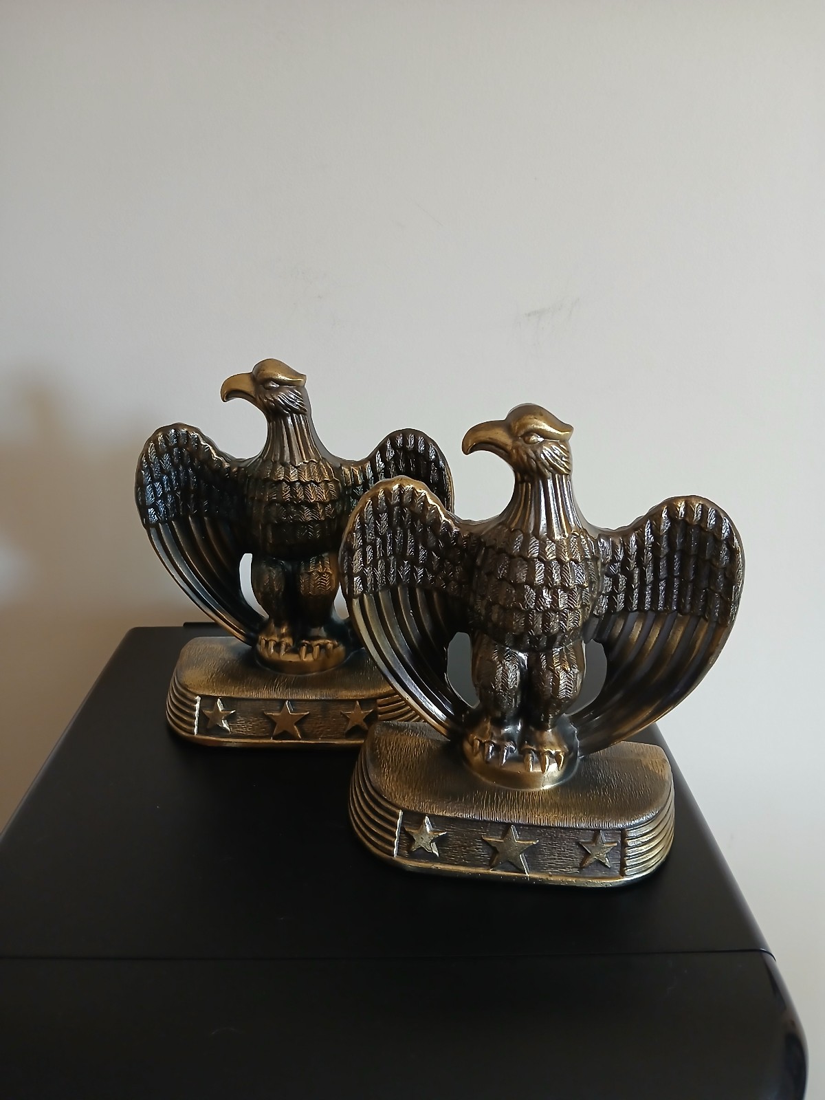 American Bald Eagle Brass Bookends Set of 2