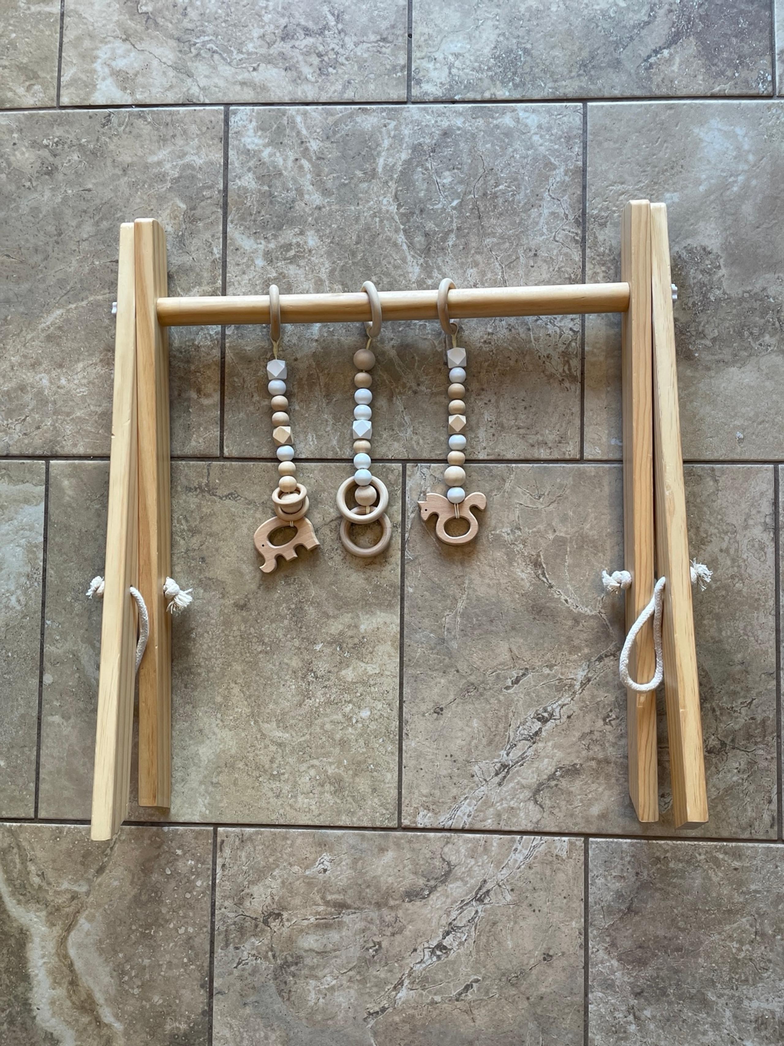 Poppyseed Baby wooden natural Play sensory Mobile play yard Montessori