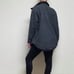 90s Vintage Excuse Grunge Dark Wash Black Distressed Sherpa Lined Denim Jacket L