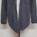 90s Vintage Excuse Grunge Dark Wash Black Distressed Sherpa Lined Denim Jacket L