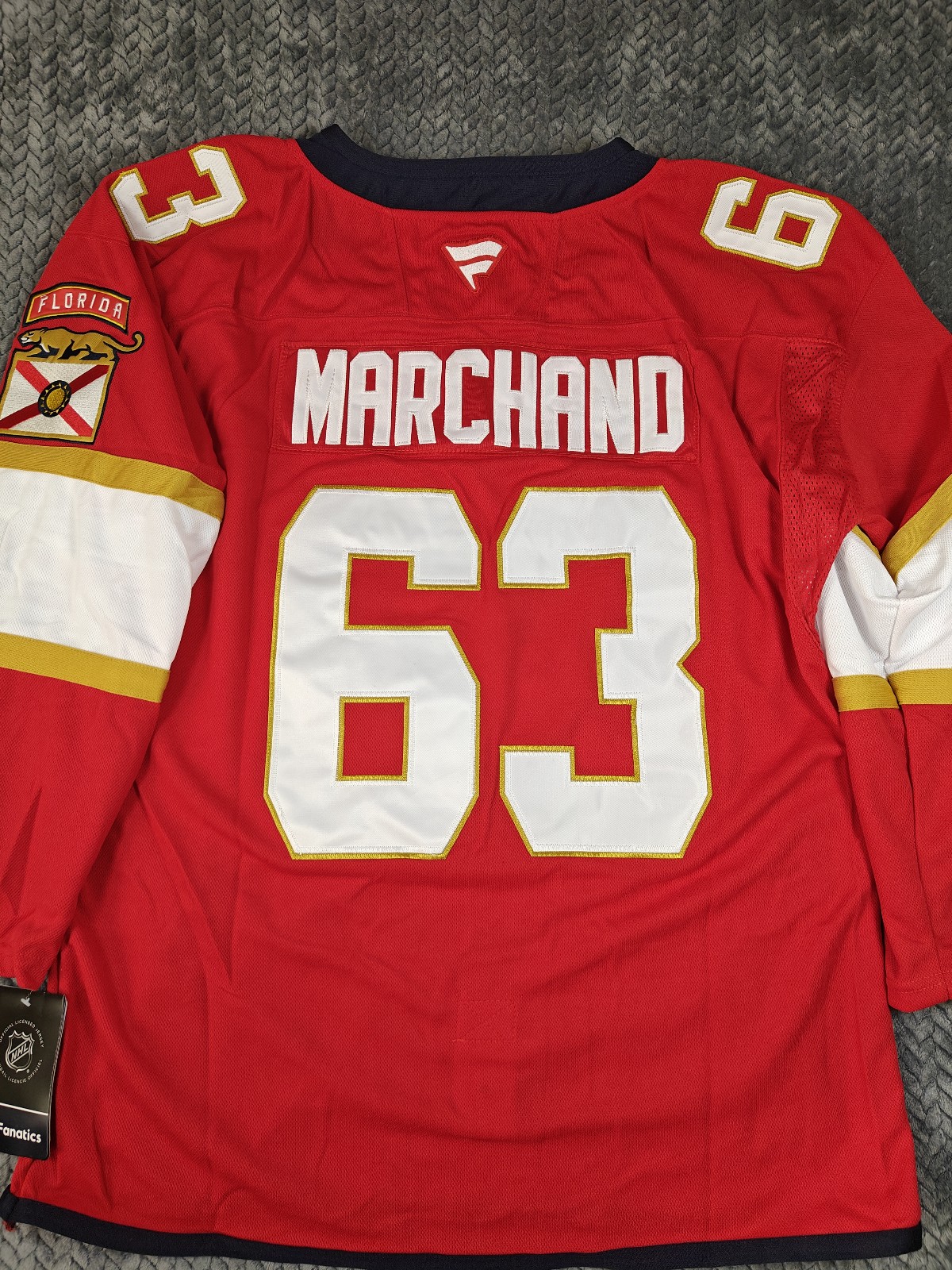 BRAD MARCHAND #63 Florida Panthers NHL Stitched ADULT SIZE LARGE (52)