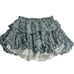 LoveShackFancy Blue Ditsy Floral Mini Skirt Silk Ruffle Size Small Whimsy