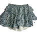 LoveShackFancy Blue Ditsy Floral Mini Skirt Silk Ruffle Size Small Whimsy