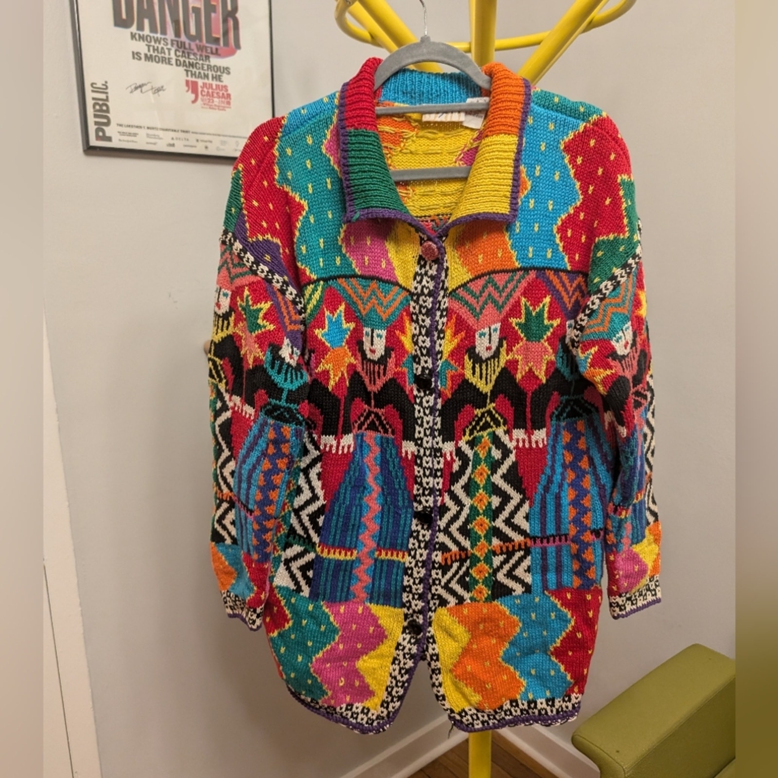 Vintage Mixit rainbow Queens Cardigan