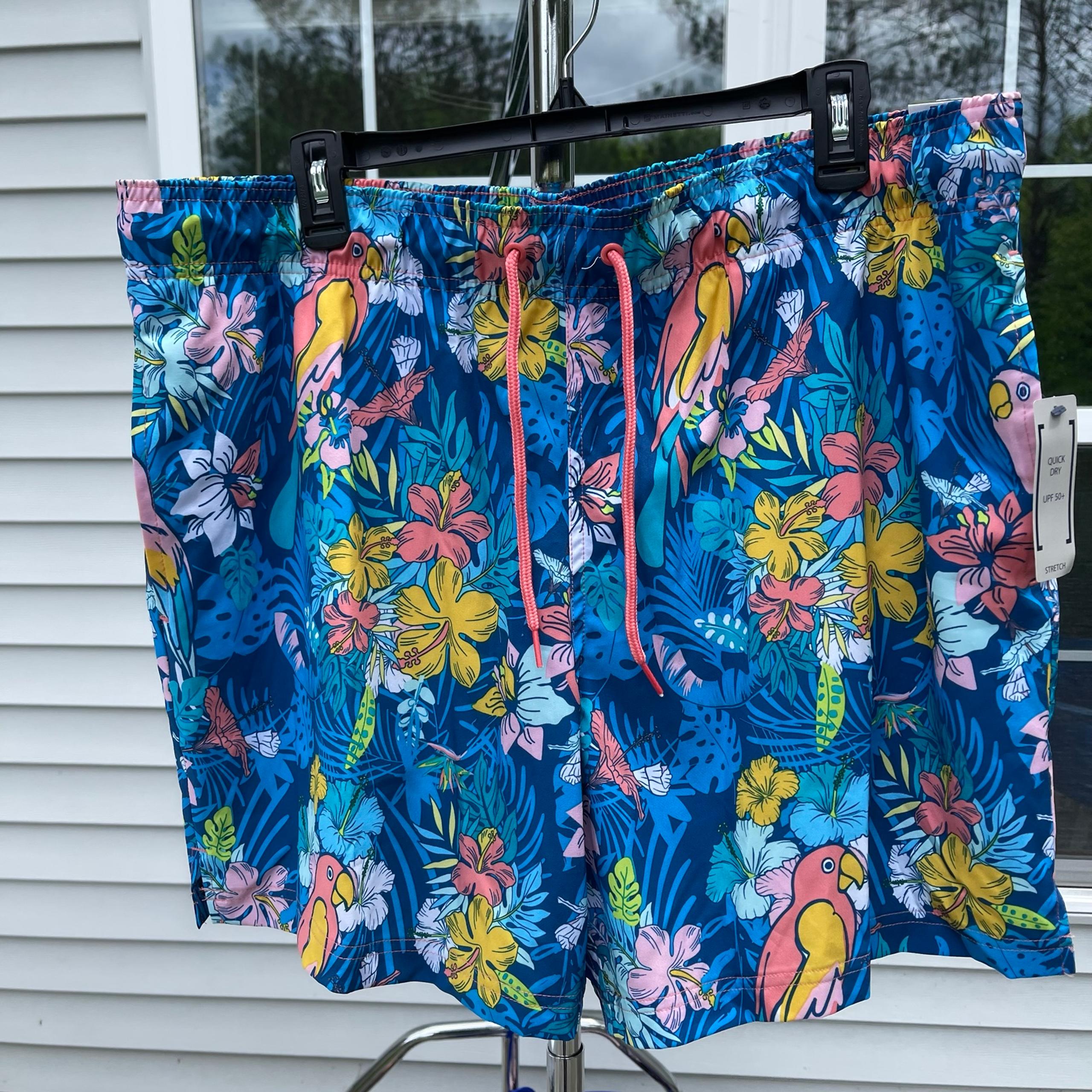 New George Mens XLarge Tropical Beach Swim Shorts