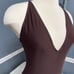 GUCCI Authentic Chocolate Brown one Piece Swimsuit M missing belt classic