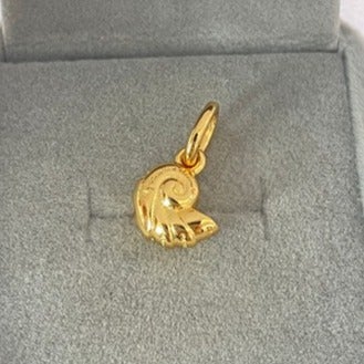 Pandora Disney The Little Mermaid Enchanted Shell Dangle Charm Gold-Plated w/box
