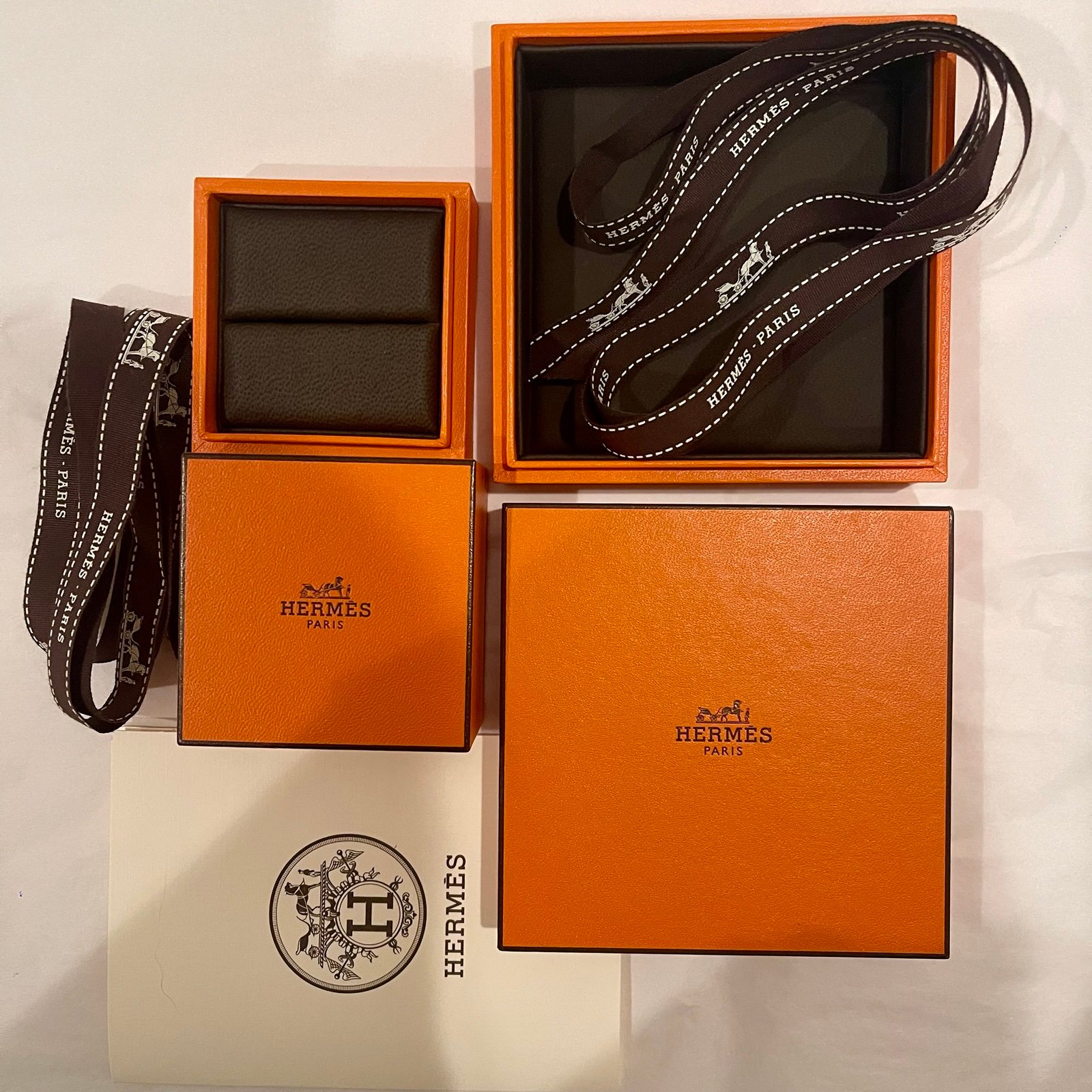 Authentic Hermes ring box and bracelet box