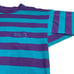 VTG Dehen Men L 80s Heavy Knit Sweatshirt Duty Blue Purple Striped Bally USA