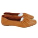 Vince SZ Kali Square-Toe Leather Ballet Flats Caramel