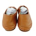 Vince SZ Kali Square-Toe Leather Ballet Flats Caramel
