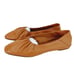 Vince SZ Kali Square-Toe Leather Ballet Flats Caramel