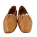Vince SZ Kali Square-Toe Leather Ballet Flats Caramel