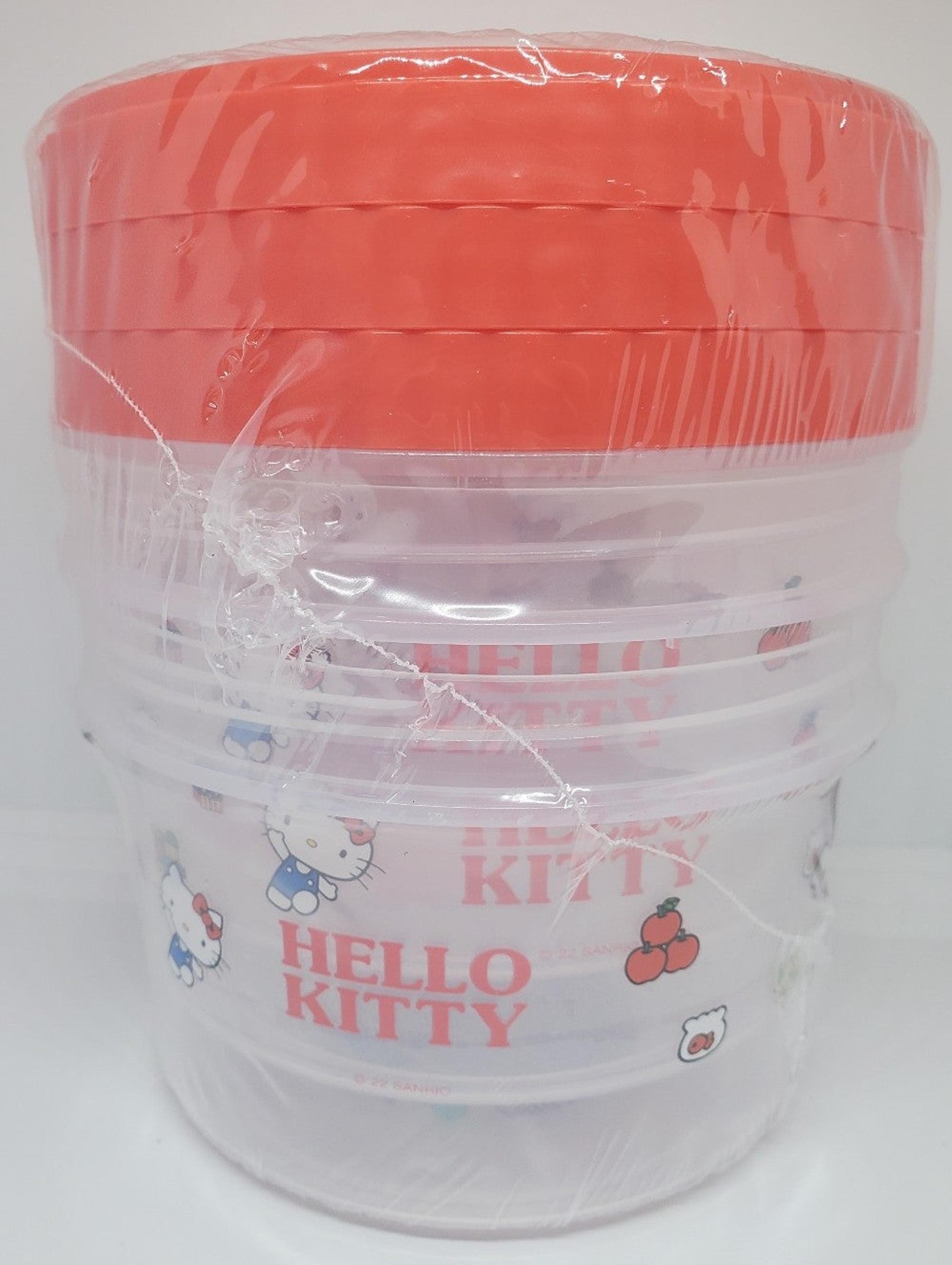 sanrio® Hello Kitty Food Storage Container Set Of 3 Pieces New