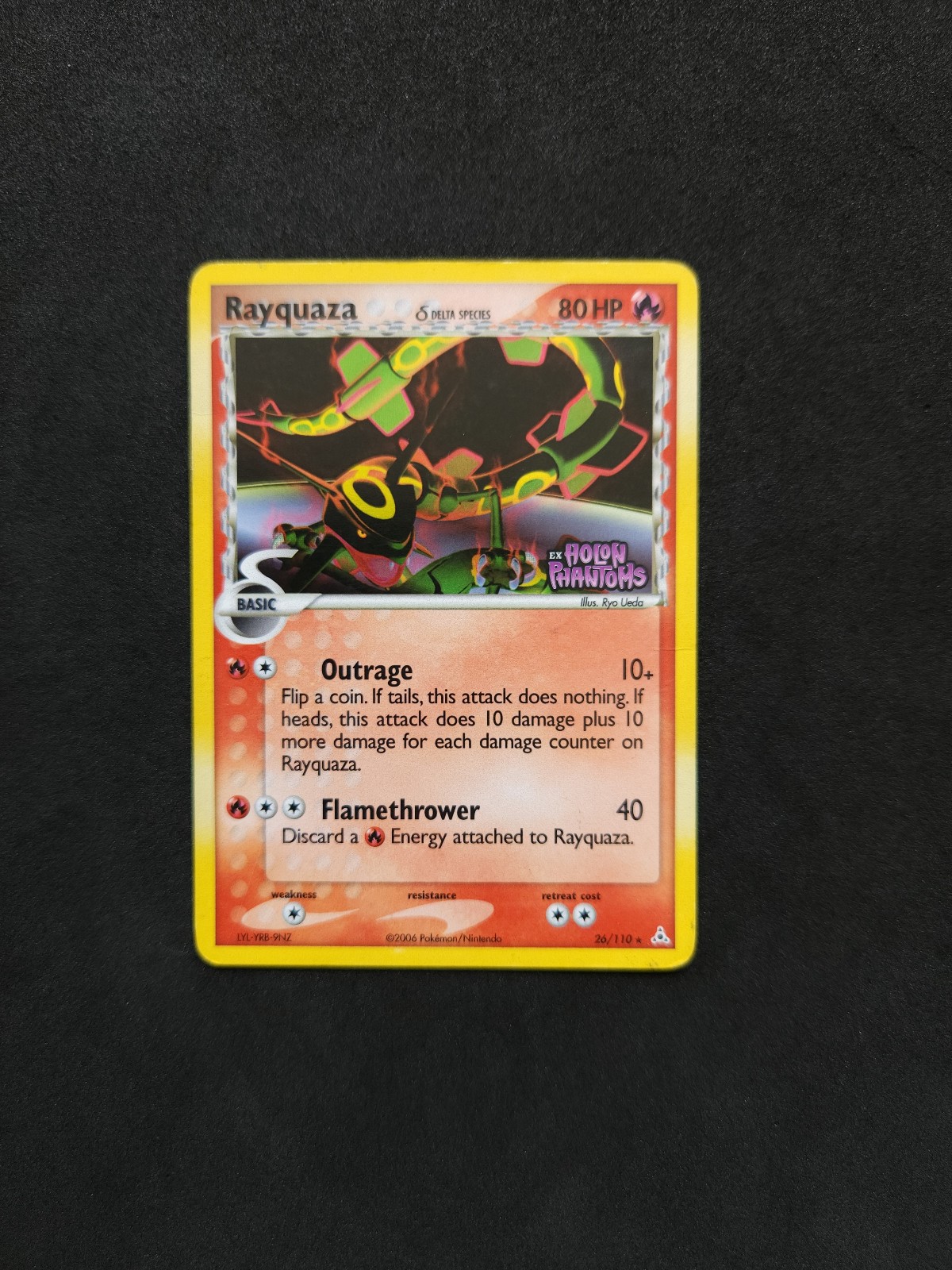 Rayquaza 26/110 reverse holofoil pokemon card