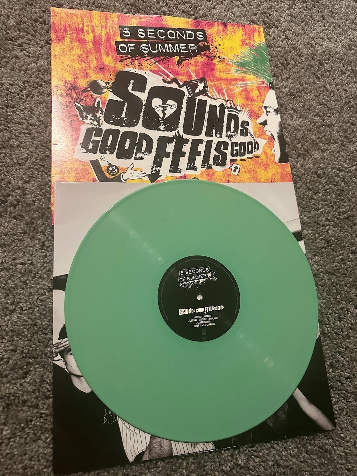 5 Seconds Of Summer Sounds Good Feels Good Green Vinyl Limited Edition/Numbered