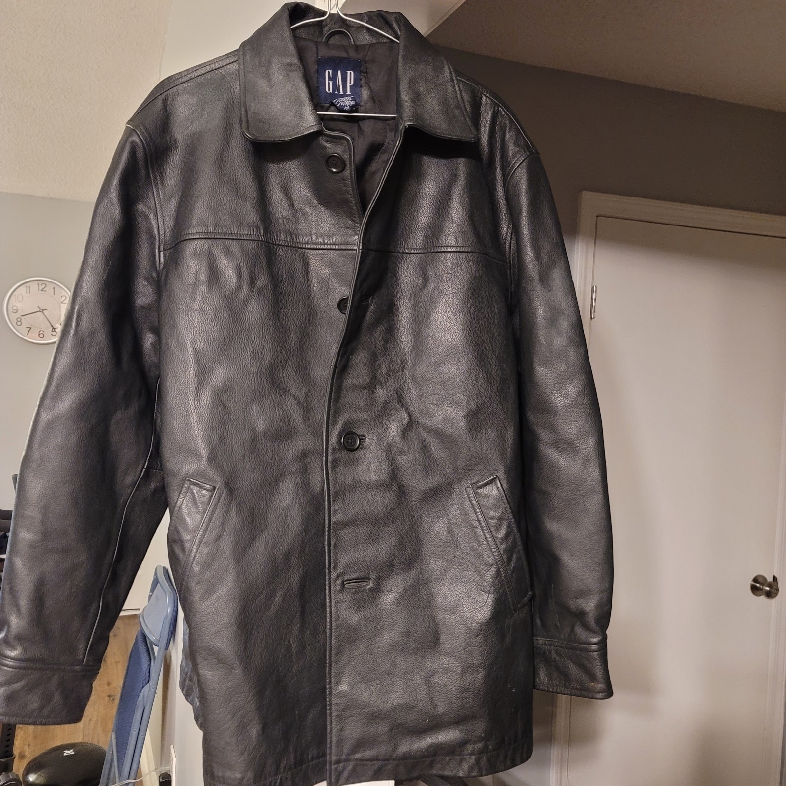 Gap genuine leather jacket. Med.