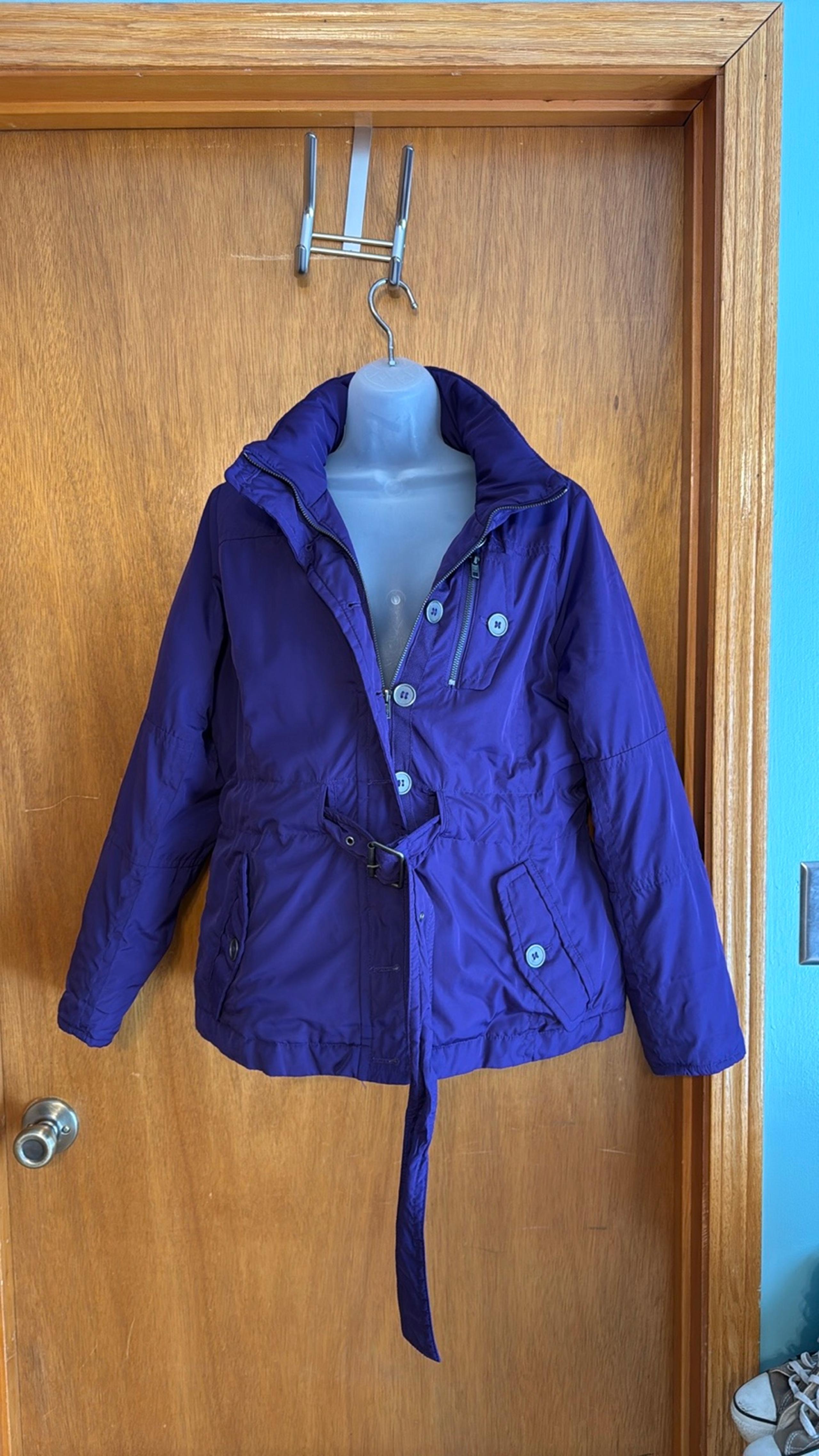 Dark Purple Puffer Jacket Winter Coat Petite Large