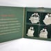LONGABERGER 2002 PEWTER BASKET ORNAMENTS Set of 4 Christmas Tree Holiday Baskets