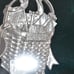 LONGABERGER 2002 PEWTER BASKET ORNAMENTS Set of 4 Christmas Tree Holiday Baskets