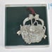 LONGABERGER 2002 PEWTER BASKET ORNAMENTS Set of 4 Christmas Tree Holiday Baskets