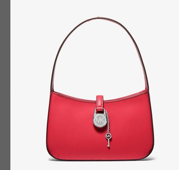 Michael Kors Lyra Small Leather Pochette bag Red