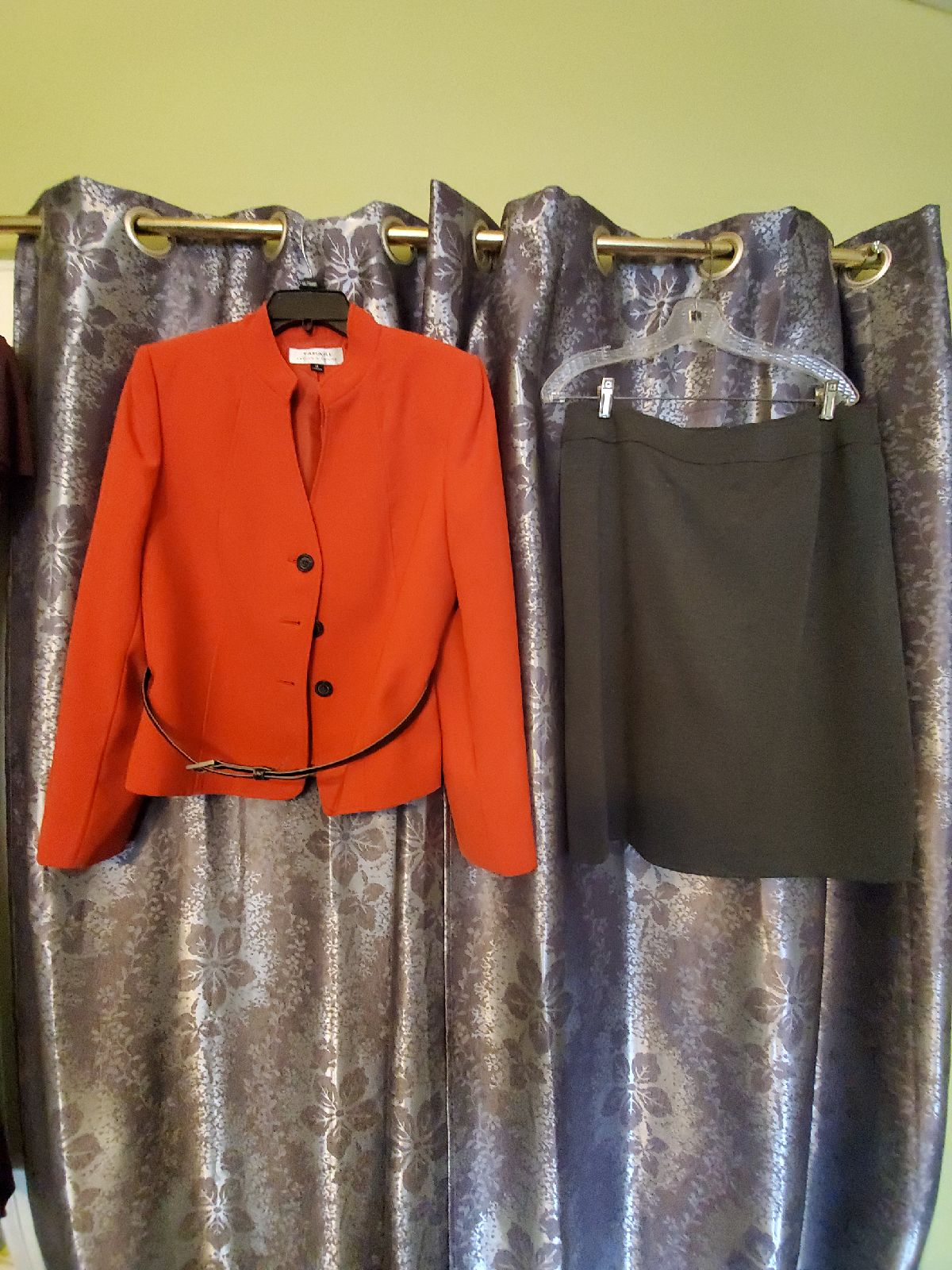 designer 2 piece skirt suit