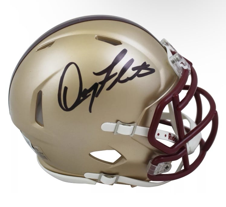 Doug Flutie Signed Boston College Eagles Speed Mini Football Helmet (Beckett)