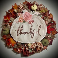 Handmade thanksgiving Wreath pumpkins autumn fall decorations