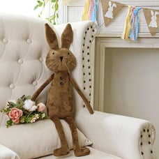 Soft Plush Brown Rabbit Shaped Easter Pillows