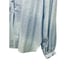 Michelle Farmer blouse blue stripes silver dots front buttons Size Med