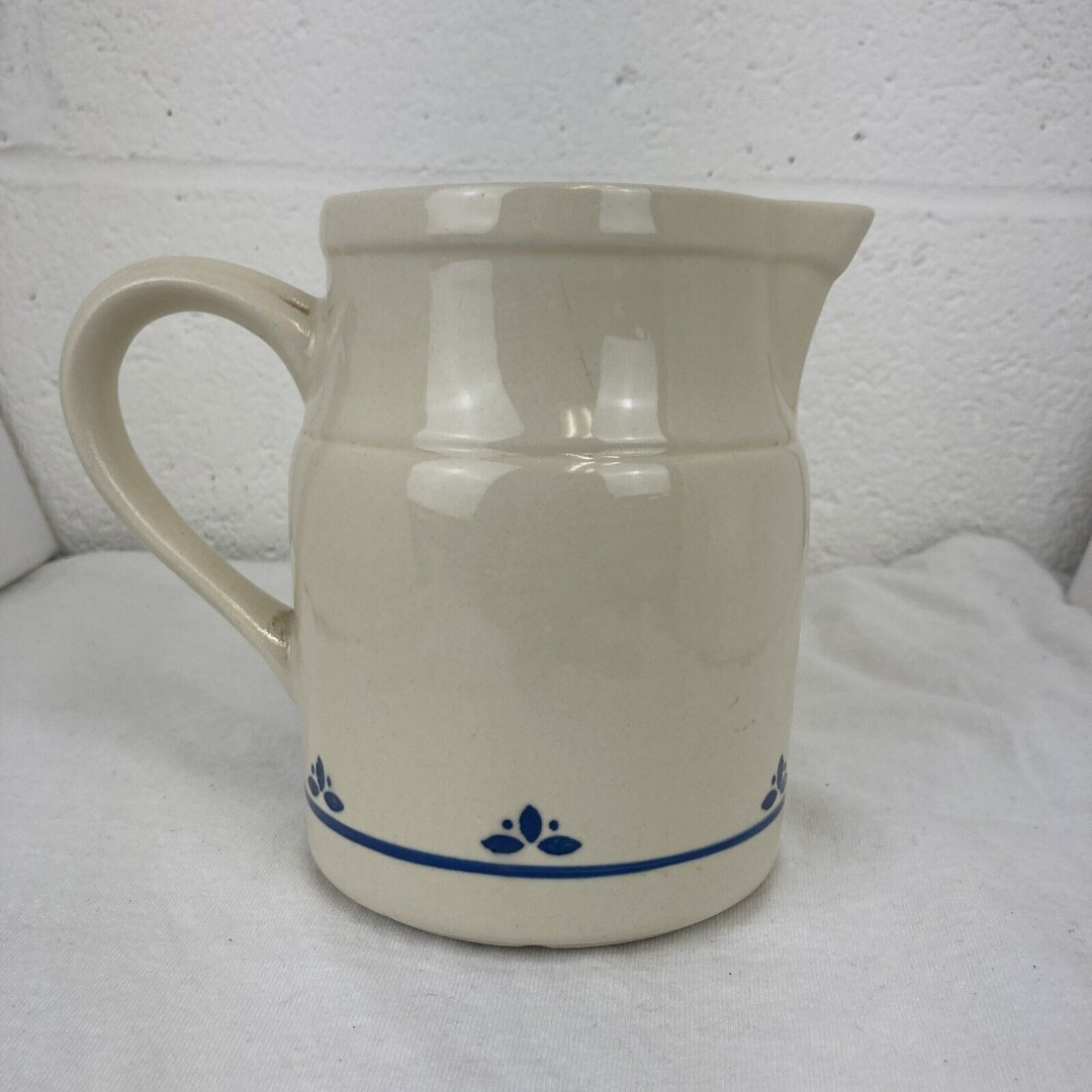 ROSEVILLE, OHIO Pottery Friendship 5.25 Pitcher FP-USA Blue GUC - Nice & heavy