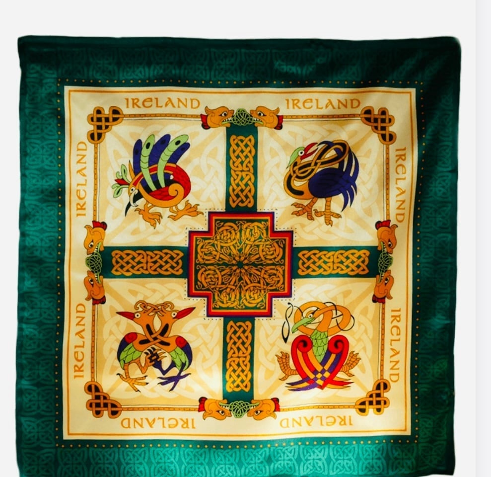 NWT - Book of Kells - Connemara Marble Scarf / Irish / Ireland