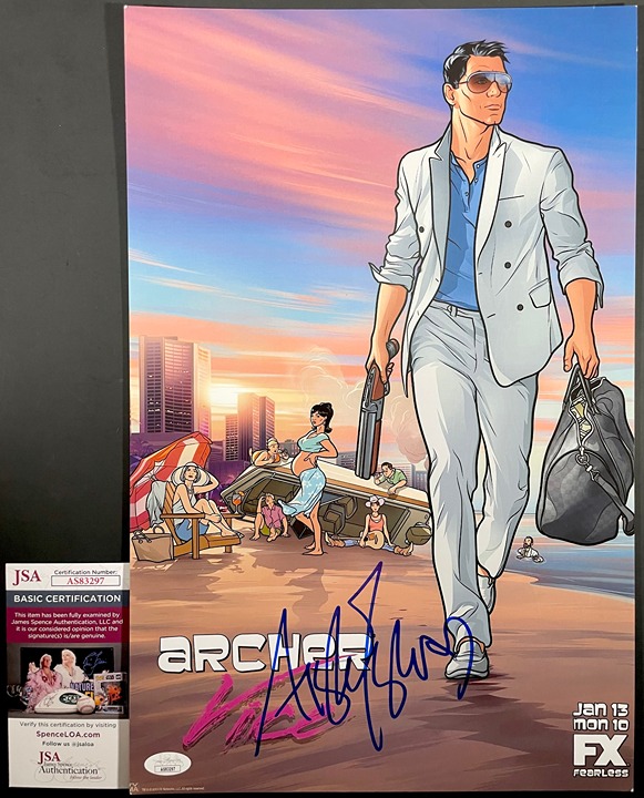 Aisha Tyler Signed Archer 11x17 Poster D Autograph Lana Kane JSA COA