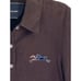 New longchamp brown suede mini polo dress with silver logo pin