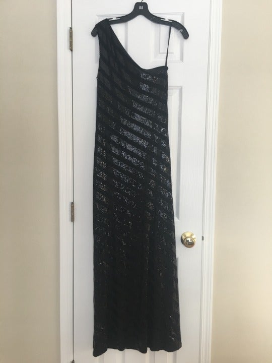 Black Sequin Gown