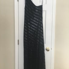 Black Sequin Gown