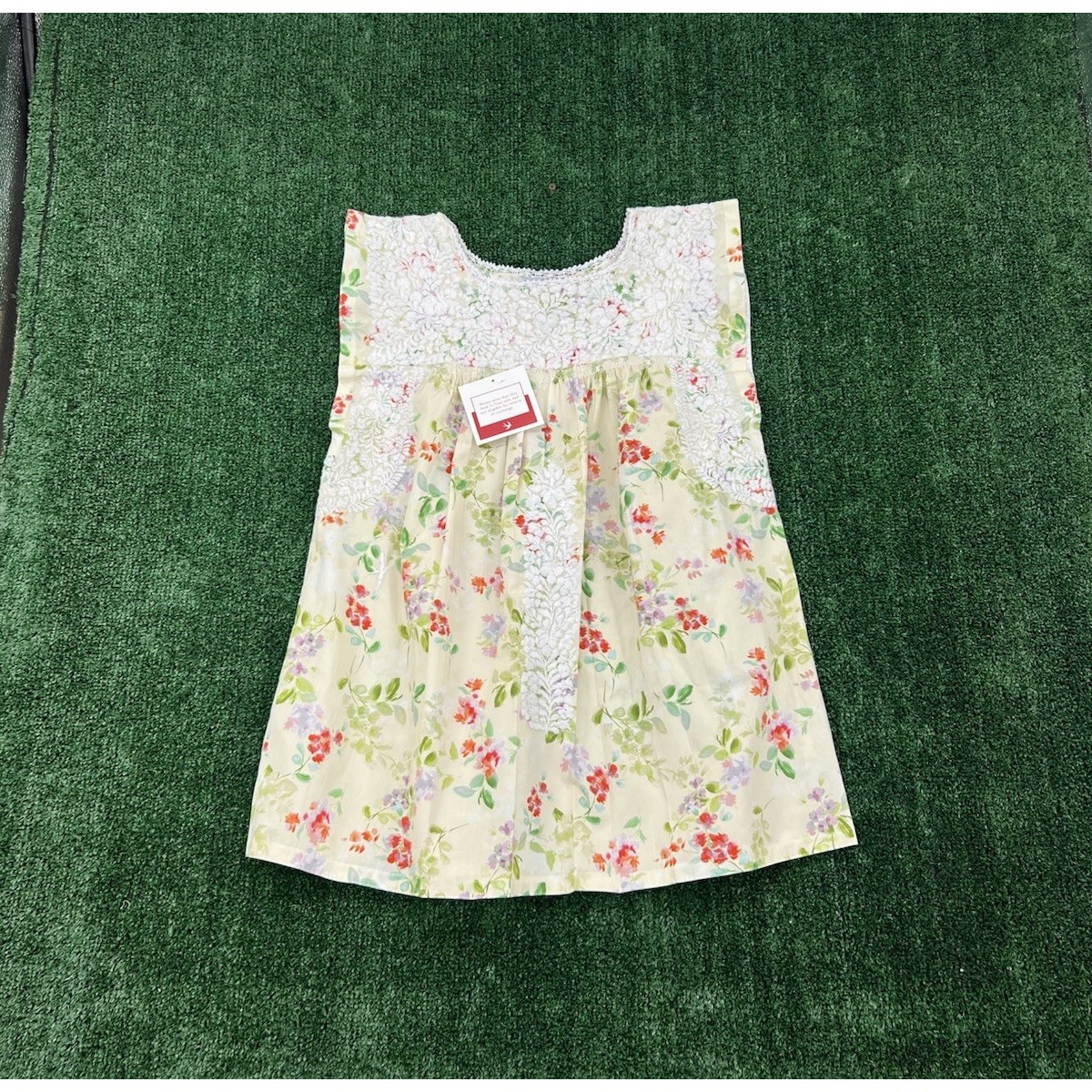 Mi Golondrina Arroyo De Flores Blouse Womens Large Floral Brand New