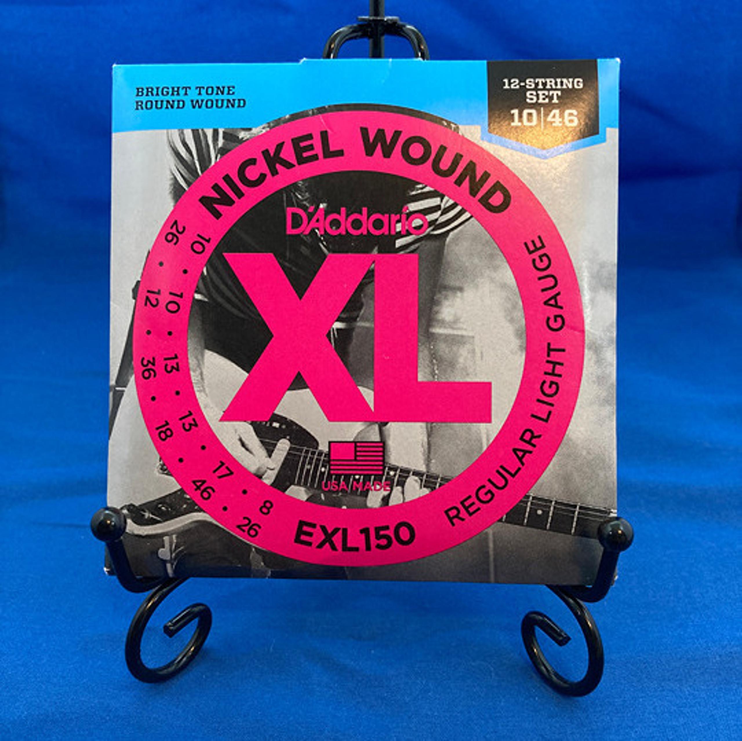 D'Addario EXL150 XL Nickel Electric Guitar Strings 10/46 Regular Light 12