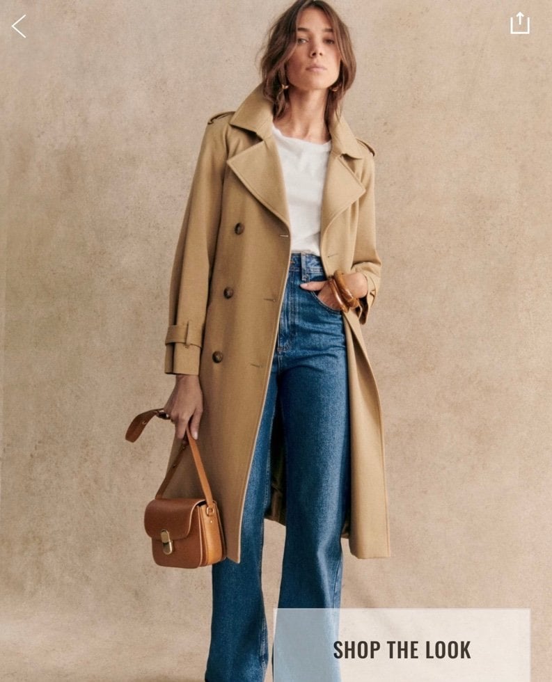 Sézane Scott Trench Coat size 2 (French size 34)